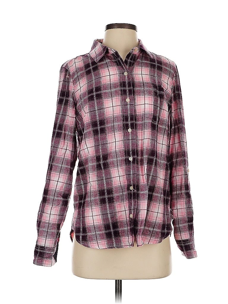 Pre-owned Tommy Hilfiger Long Sleeve Button Down Shirt In Pink