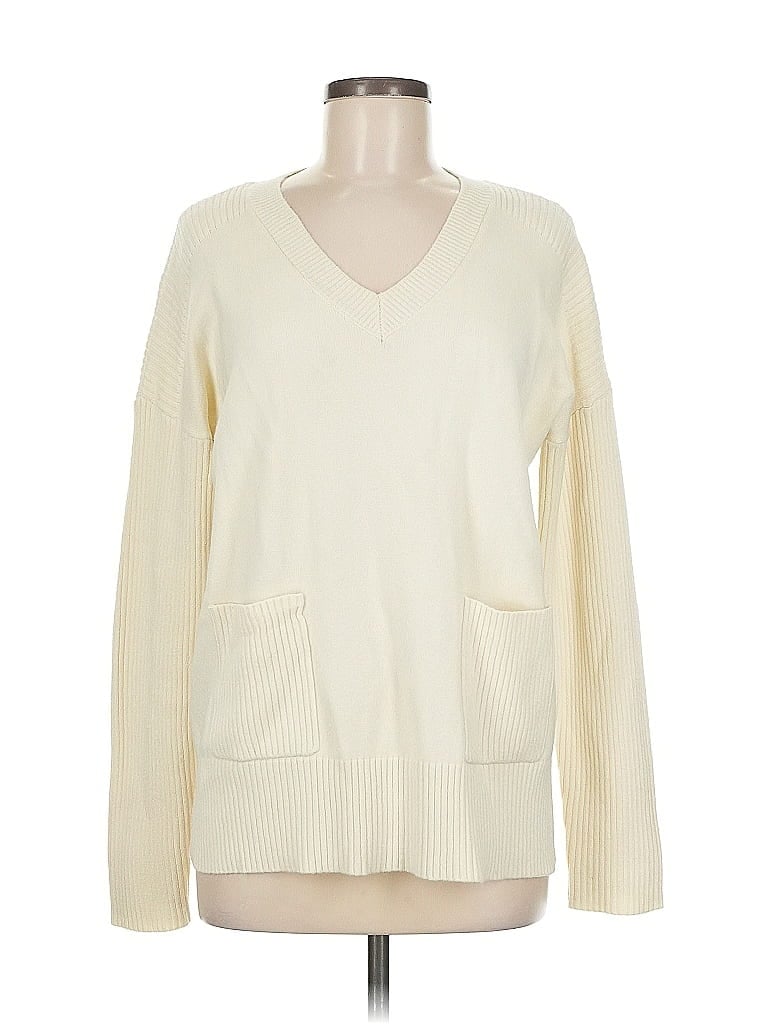 Pre-owned Assorted Brands Pullover Sweater In White