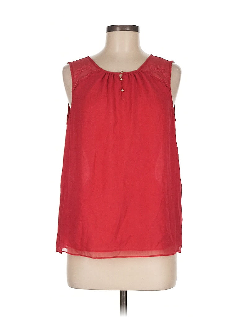 Pre-owned Lc Lauren Conrad Sleeveless Blouse In Red