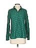J.Crew Houndstooth Green Long Sleeve Button-Down Shirt Size 4 - photo 1