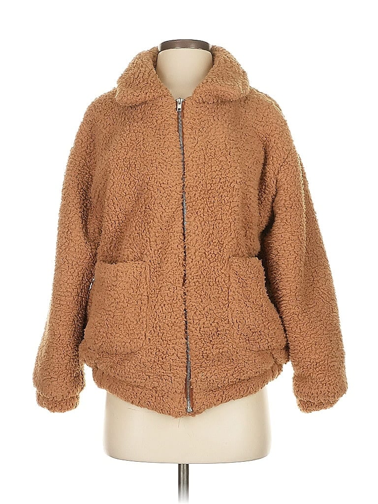 UNBRANDED Pre-owned Faux Fur Jacket In Brown