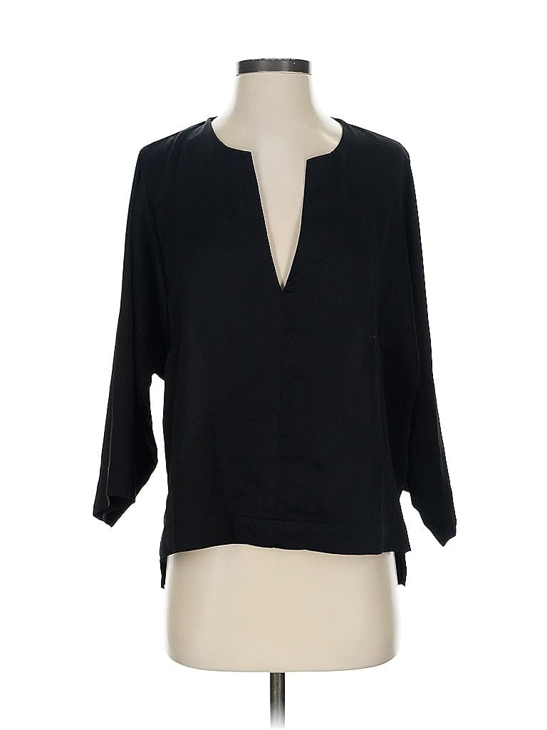 Pre-owned Mango 3/4 Sleeve Blouse In Black
