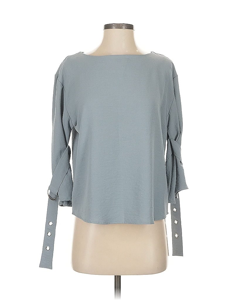 Pre-owned Few Moda 3/4 Sleeve Blouse In Gray