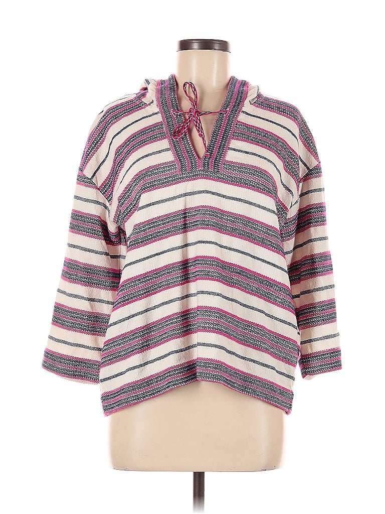 Pre-owned Cardigan Sweater Poncho In Purple
