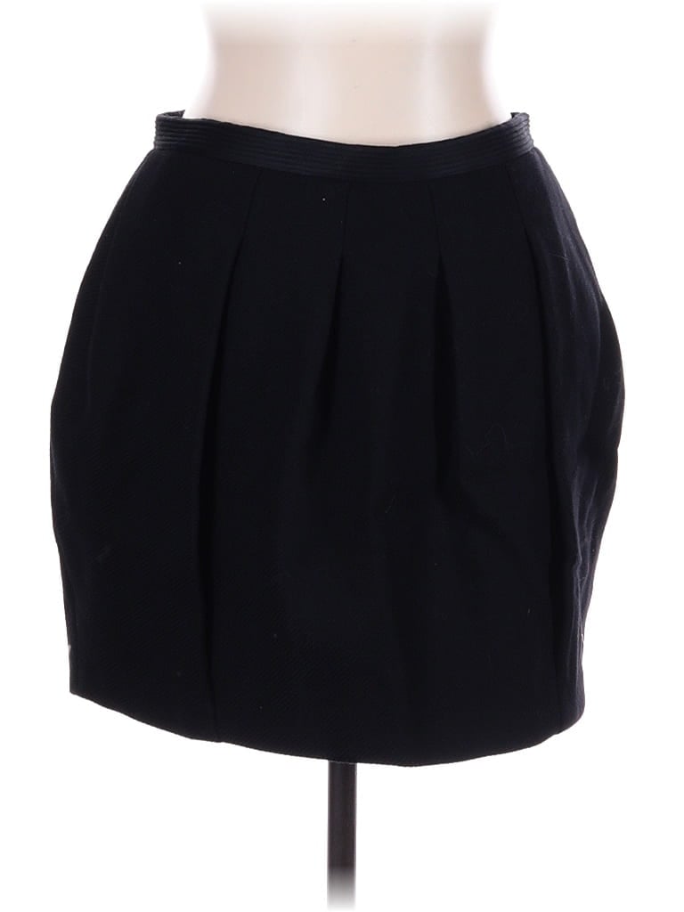 Pre-owned Bcbgmaxazria Runway Wool Skirt In Black
