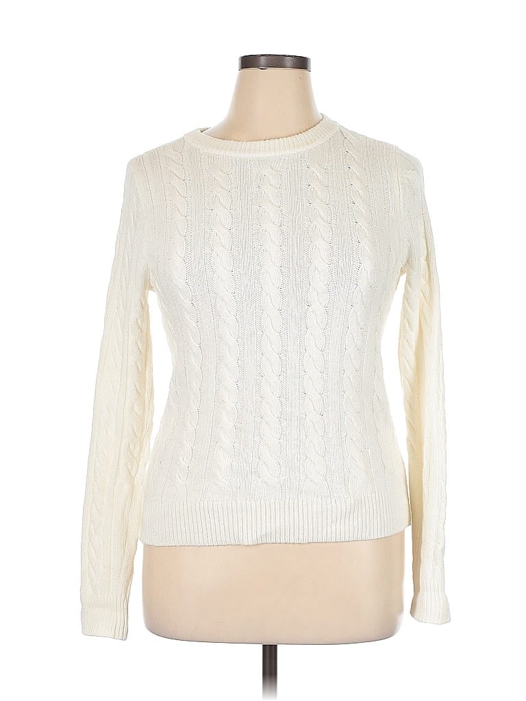 Pre-owned Halogen Pullover Sweater In White