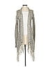 ANGL 100% Acrylic Gray Ivory Cardigan Size S - photo 1