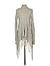 ANGL 100% Acrylic Gray Ivory Cardigan Size S - photo 2