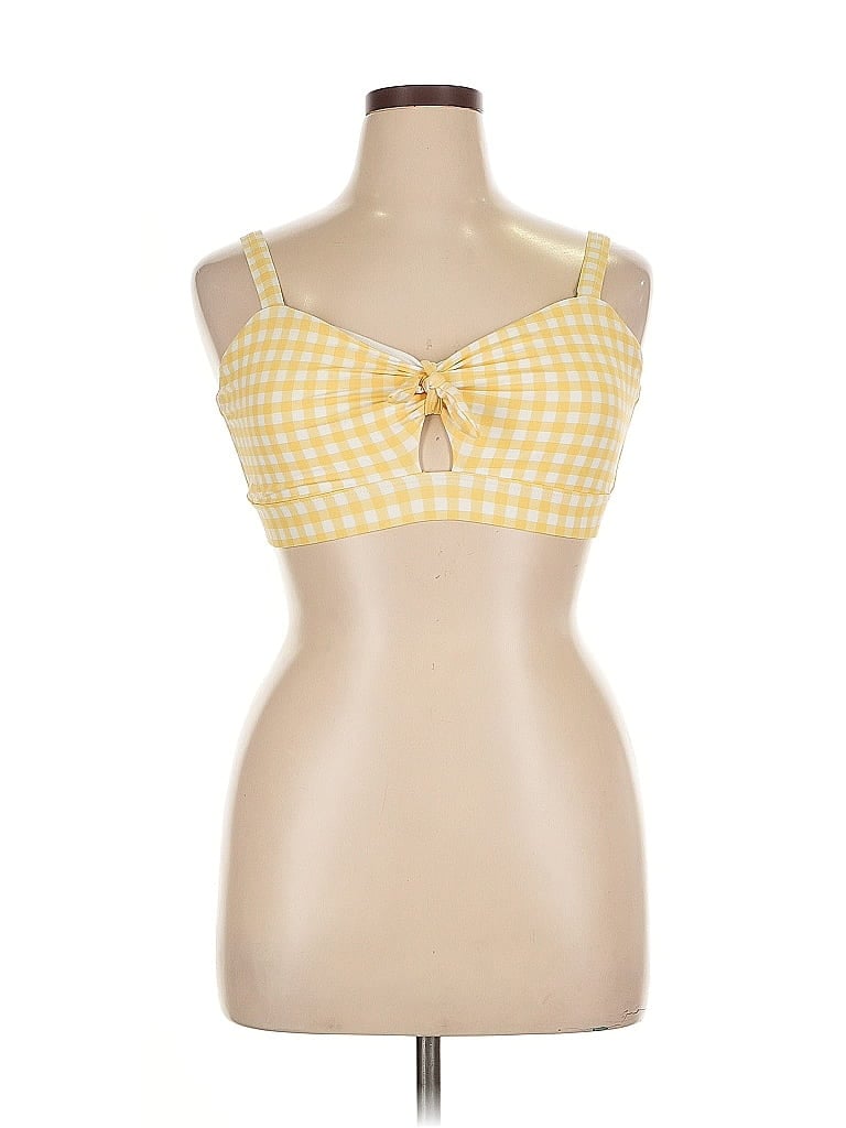 Pre-owned Freshwater Tank Top Yellow Sweetheart Neckline Tops