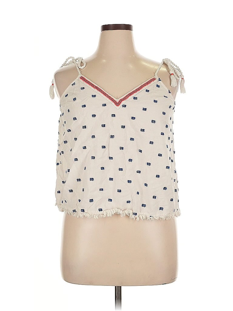 Pre-owned Aerie Sleeveless Blouse In White