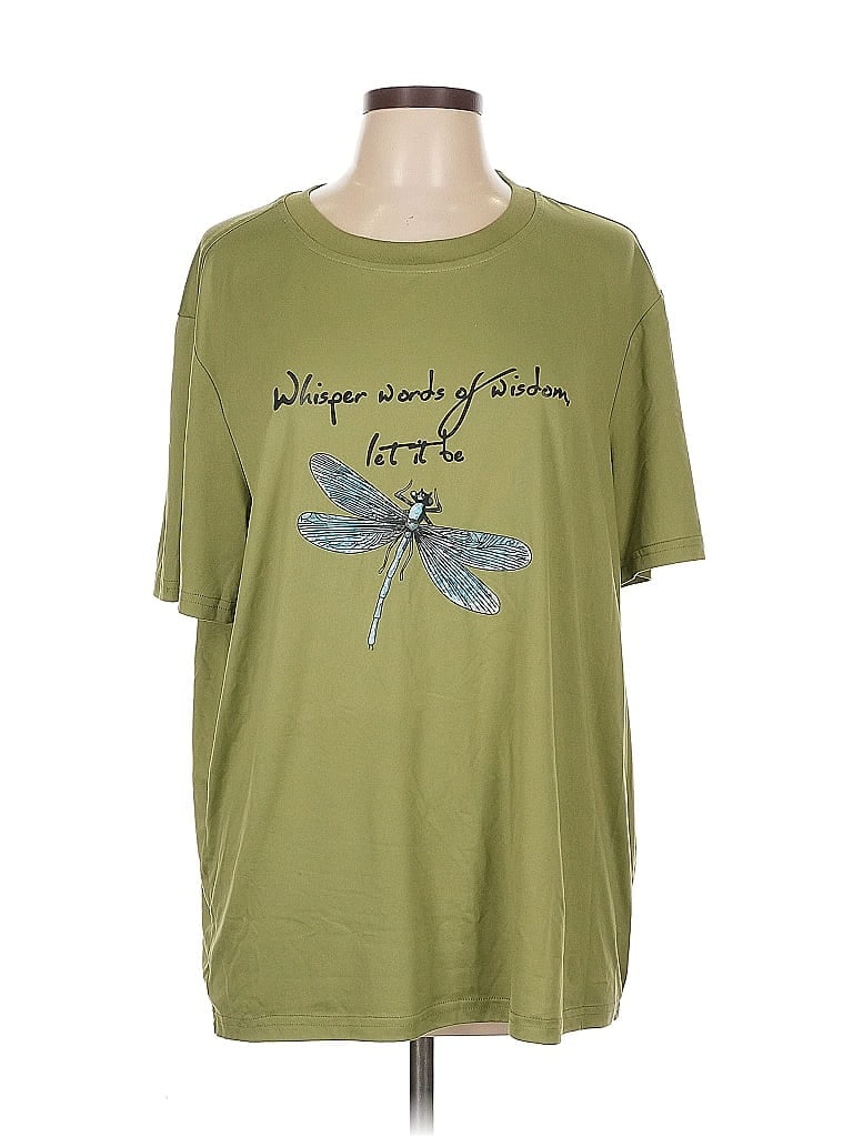 Pre-owned Unbranded Short Sleeve T-shirt In Green