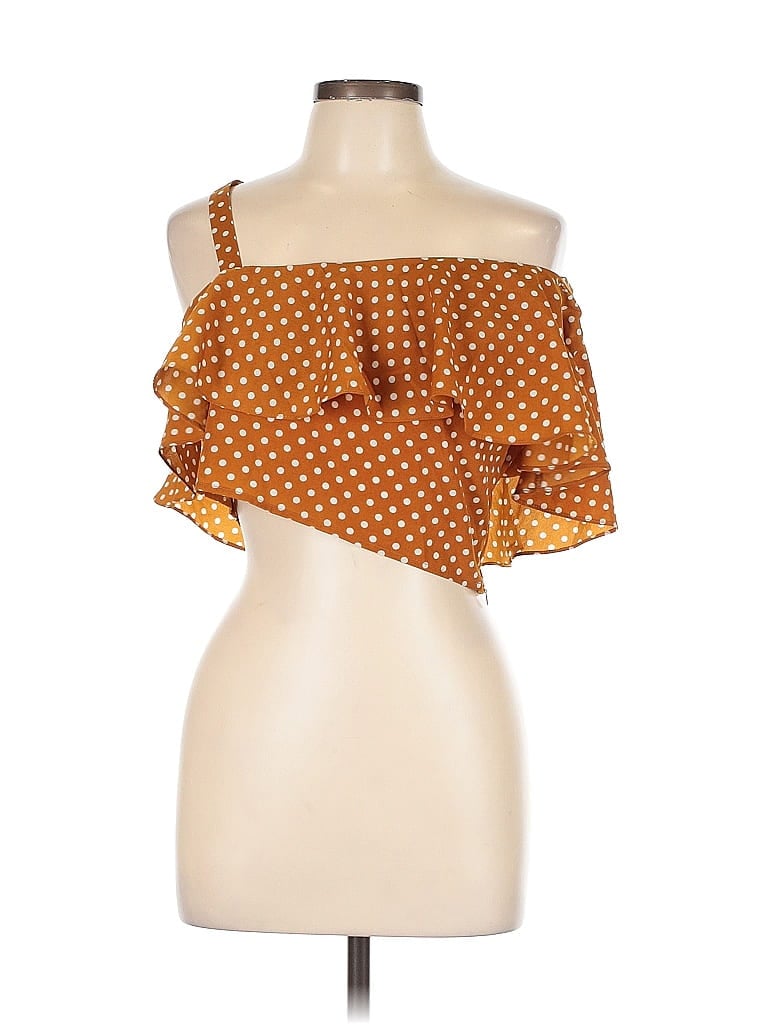 Pre-owned Boohoo Sleeveless Blouse In Orange