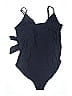 Isabel 100% Polyester Solid Black One Piece Swimsuit Size XXL - photo 2