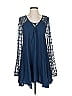 Ecote 100% Polyester Blue Casual Dress Size S - photo 1