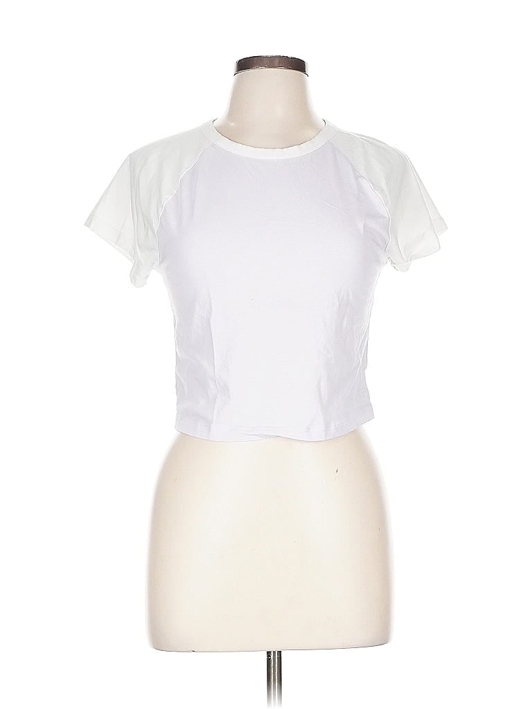 Pre-owned Victoria's Secret Pink Short Sleeve T-shirt In White