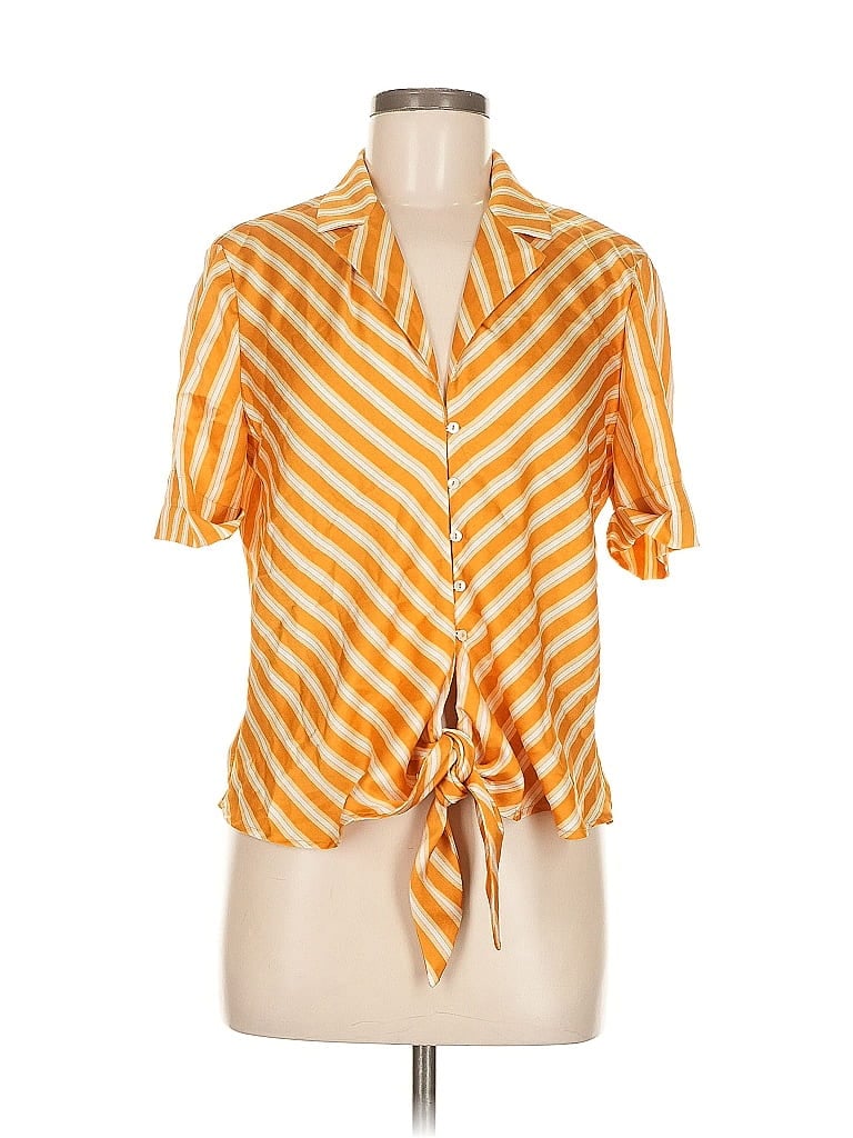 Pre-owned Mng Suit Short Sleeve Blouse In Multi