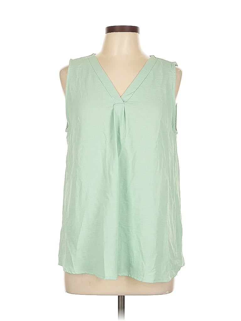 ANDREE BY UNIT Pre-owned Sleeveless Blouse In Green