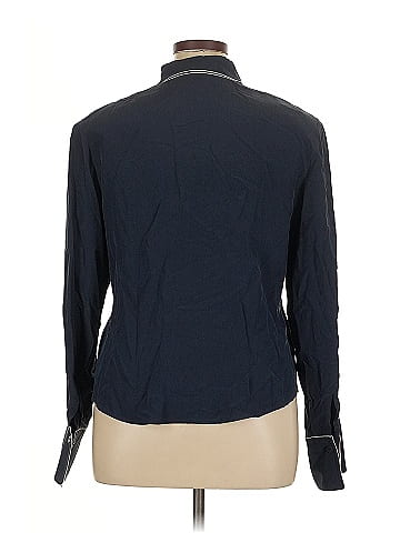 Linda Allard Ellen Tracy Long Sleeve Silk Top (view 2)