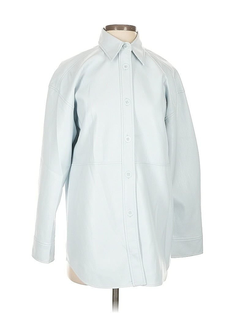 Pre-owned Babaton Raincoat In Blue