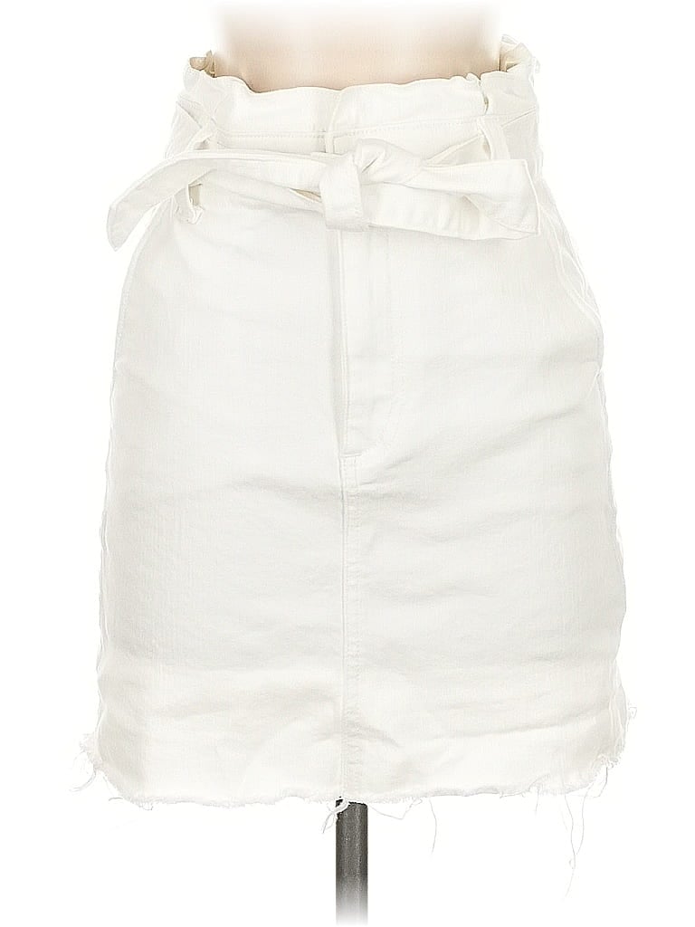 Pre-owned Express Denim Skirt In White
