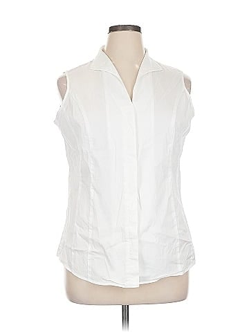 misook Sleeveless Button-Down Shirt (view 1)