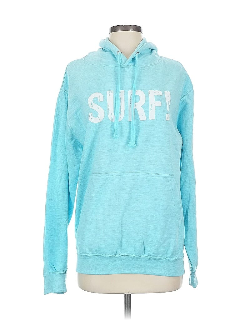 Pre-owned Assorted Brands Pullover Hoodie In Blue