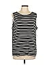 Chico's 100% Polyester Black Blue Sleeveless Top Size L (estimated) - photo 1