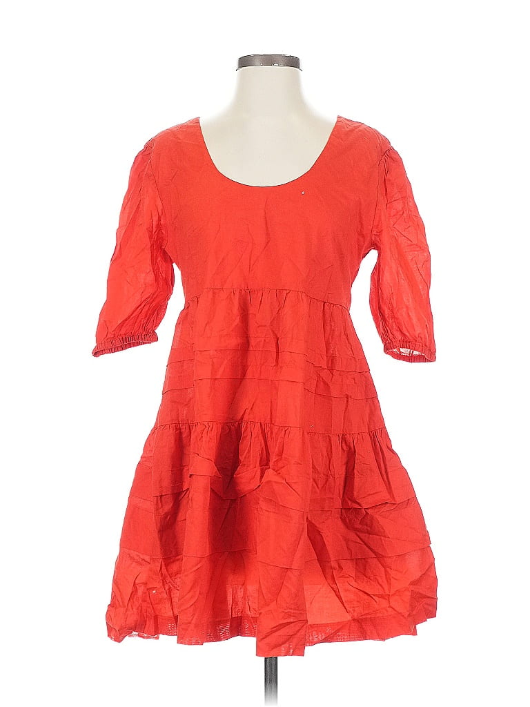 Pre-owned Mng Casual Dress In Orange