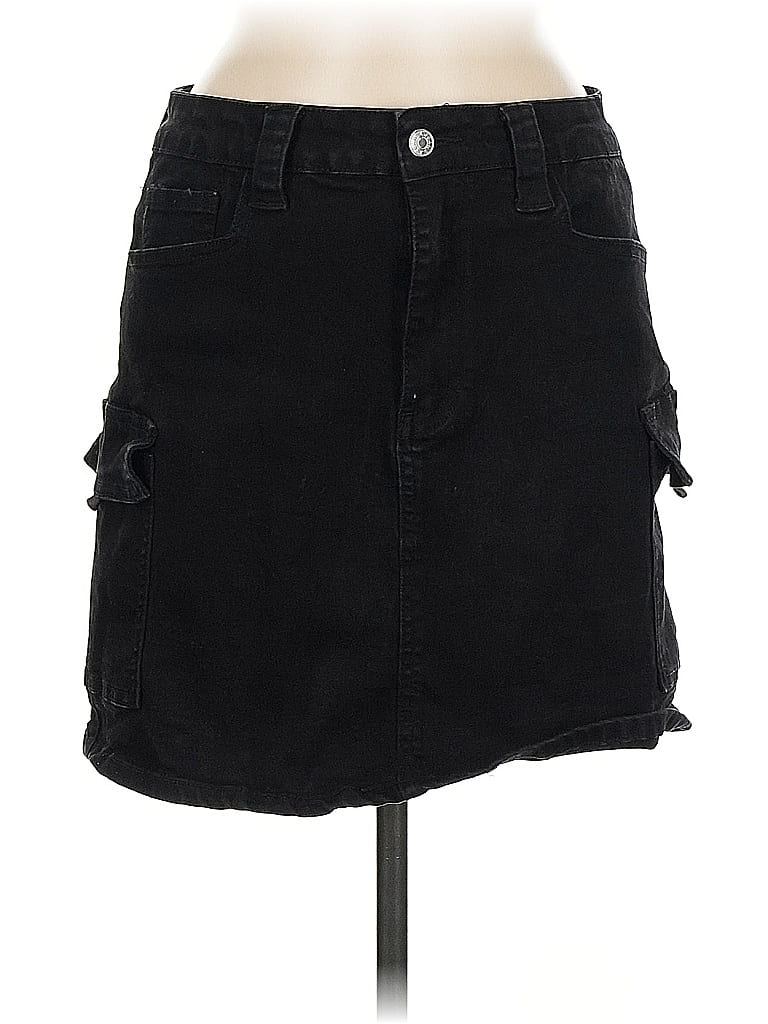 PRETTYLITTLETHING Pre-owned Denim Skirt In Black