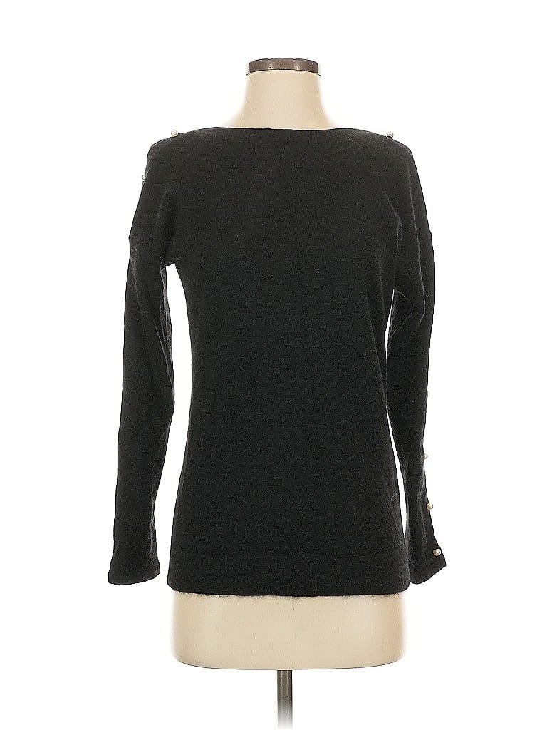 Pre-owned C By Bloomingdale's Long Sleeve Top Black Boatneck Tops