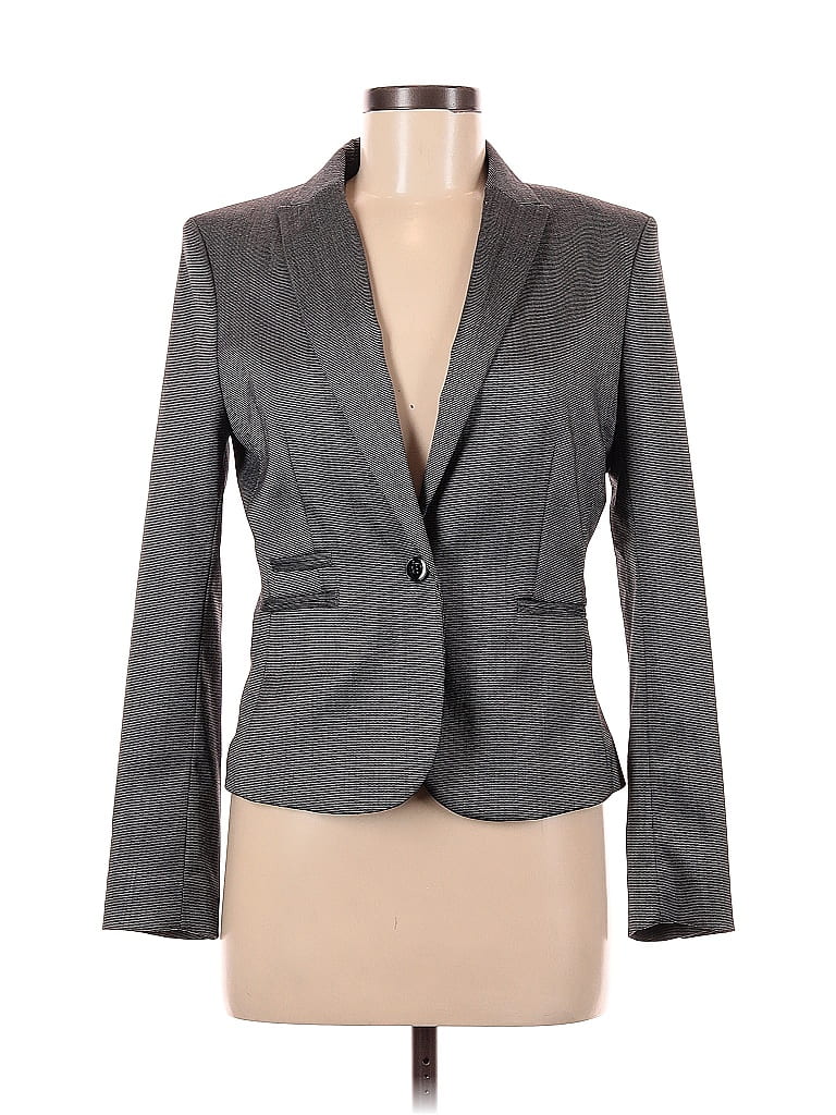 Pre-owned H&m Blazer Jacket In Gray
