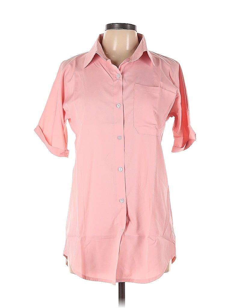 UNBRANDED Pre-owned Short Sleeve Blouse In Pink
