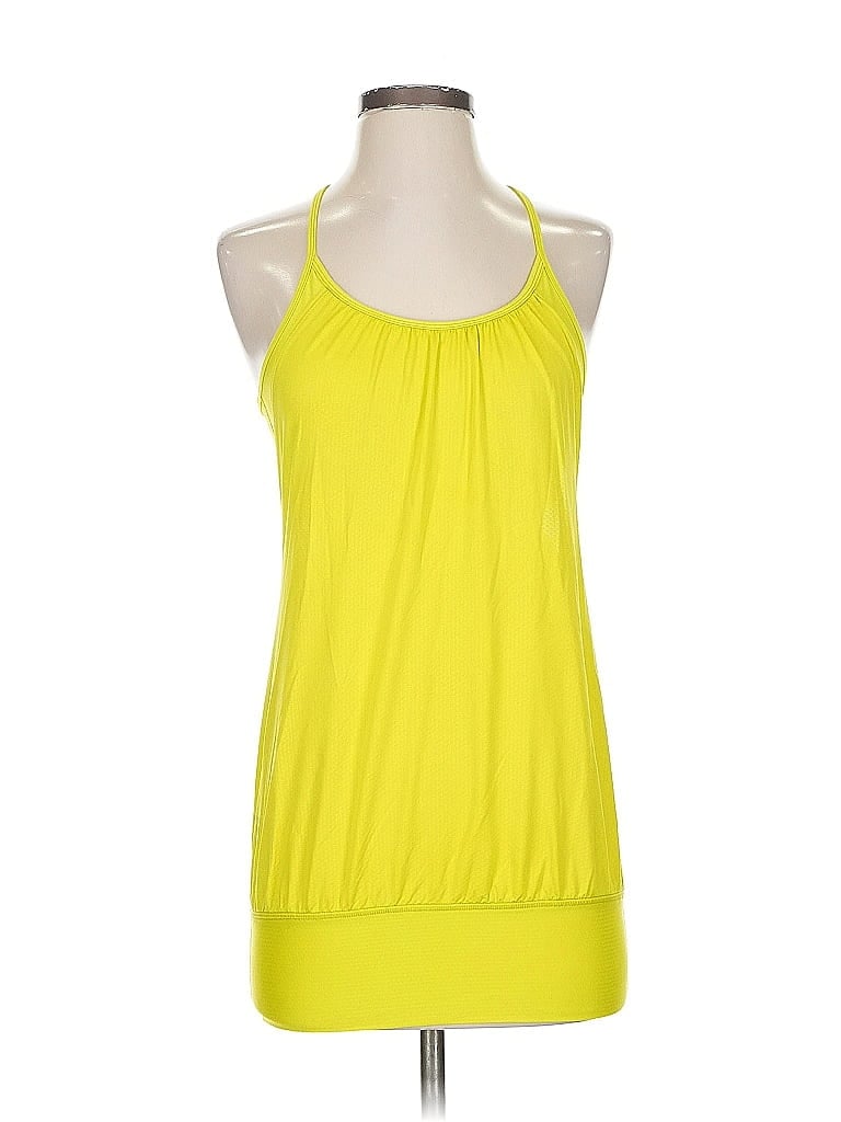 Pre-owned Lululemon Athletica Tank Top Yellow Halter Neckline Tops