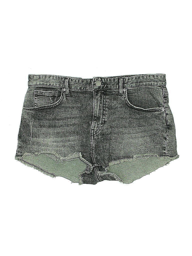 Pre-owned H&m Denim Shorts In Green