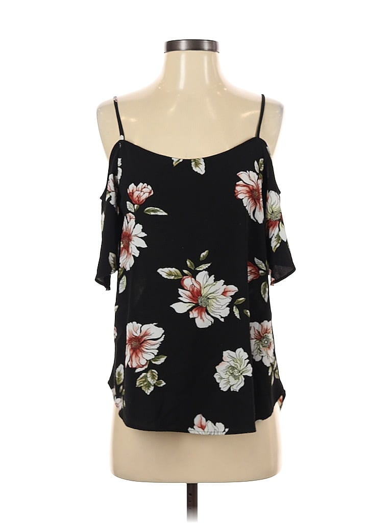 Pre-owned Kaileigh Sleeveless Blouse In Black