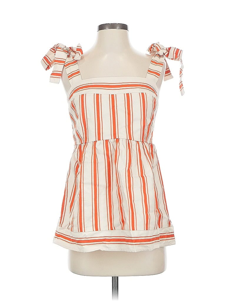 CABI Pre-owned Sleeveless Top Orange Square Neckline Tops