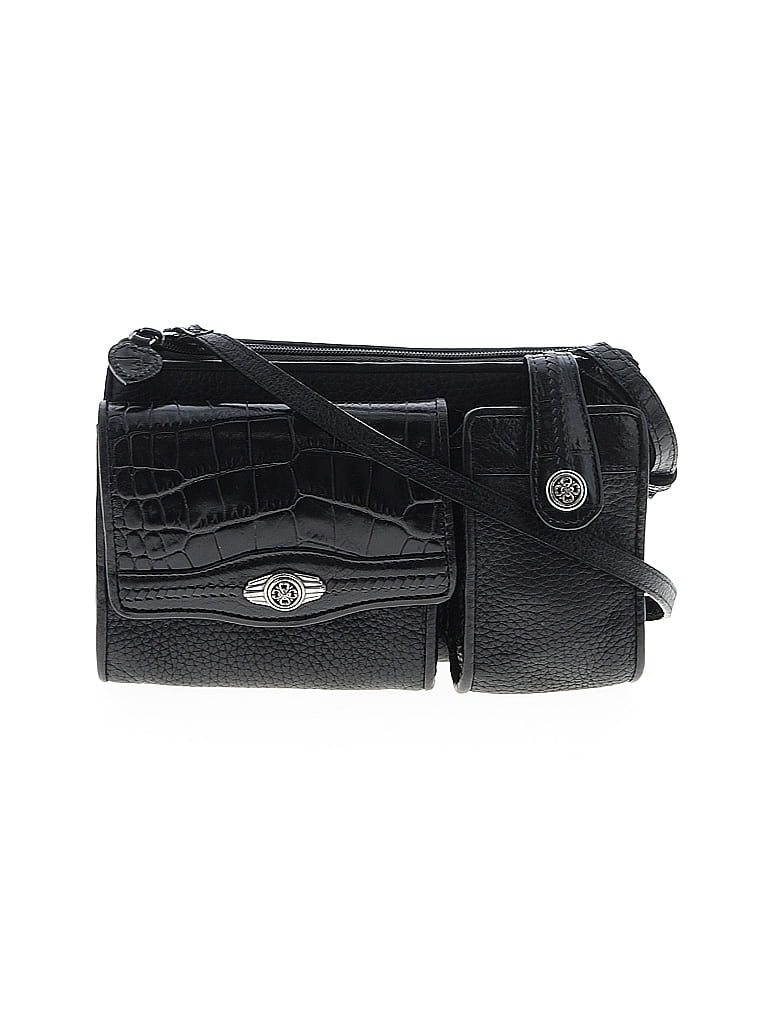 Pre-owned Unbranded Leather Crossbody Bag In Black