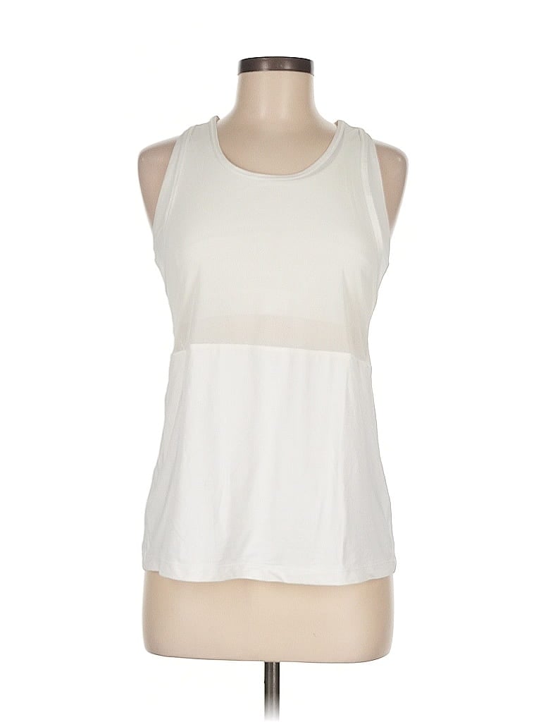 Pre-owned Lululemon Athletica Sleeveless T-shirt In White