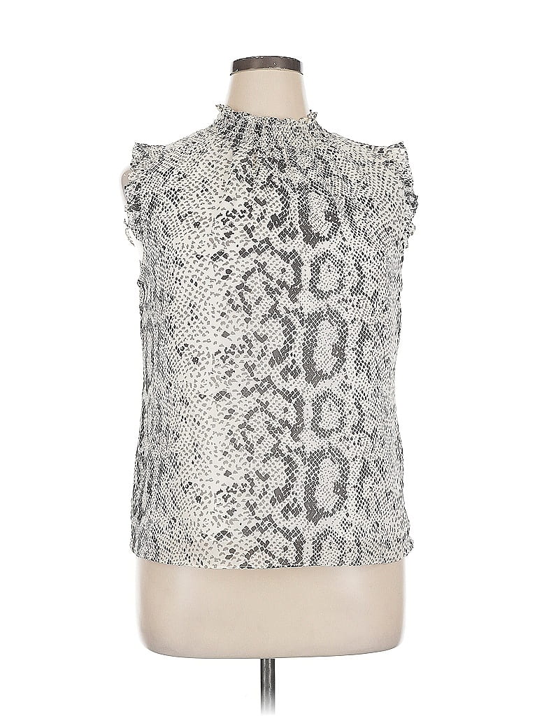 Pre-owned J.crew Factory Store Sleeveless Blouse In Silver