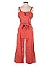 Soft Surroundings 100% Cotton Solid Red Orange Jumpsuit Size XS - photo 1