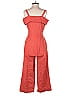 Soft Surroundings 100% Cotton Solid Red Orange Jumpsuit Size XS - photo 2