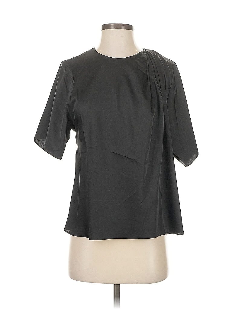 Pre-owned Banana Republic Factory Store Short Sleeve Blouse In Gray