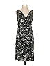 London Times Print Black Cocktail Dress Size 4 - photo 1