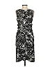 London Times Print Black Cocktail Dress Size 4 - photo 2