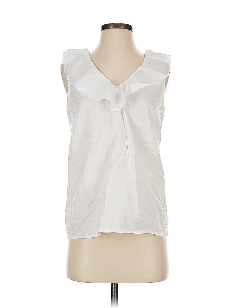 Pre-owned J.crew Factory Store Sleeveless T-shirt In White