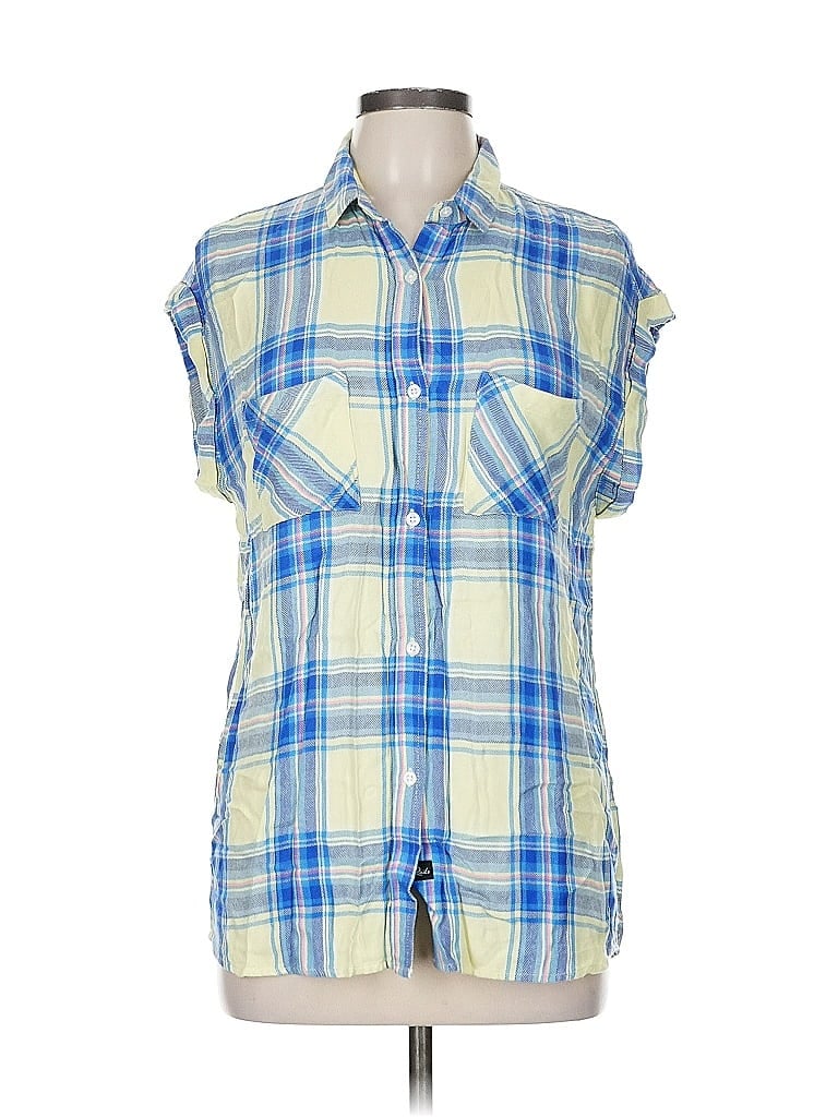 RAILS Pre-owned Sleeveless Button Down Shirt In Blue