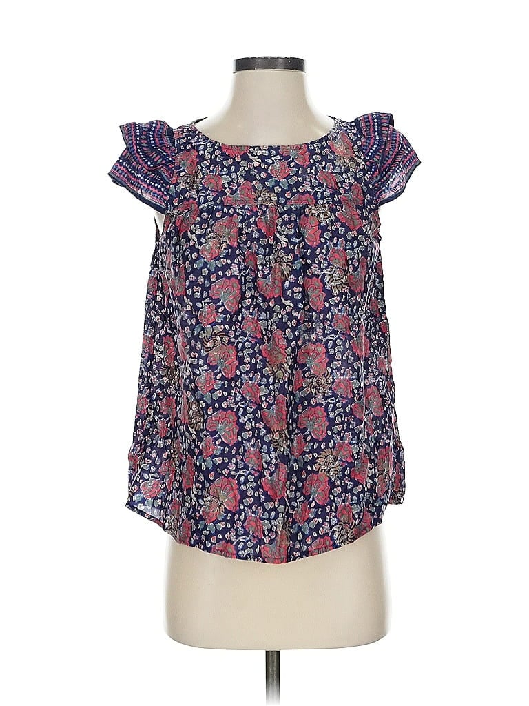 MADEWELL Pre-owned Short Sleeve Blouse In Purple