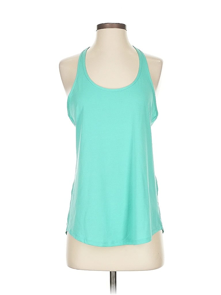 Pre-owned Lululemon Athletica Tank Top Green Halter Neckline Tops