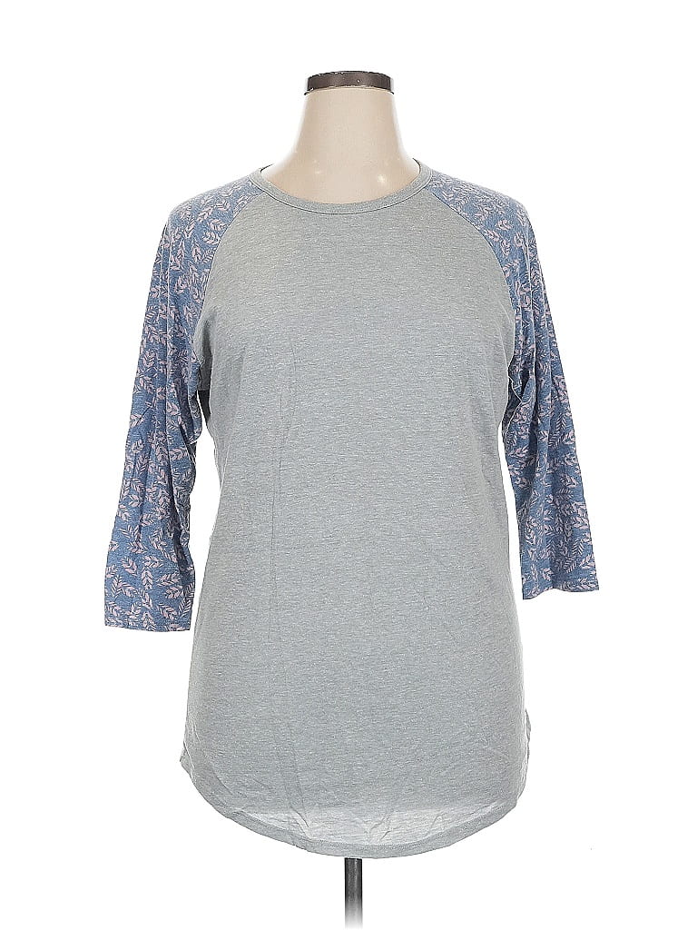 LULAROE Pre-owned 3/4 Sleeve T-shirt In Gray