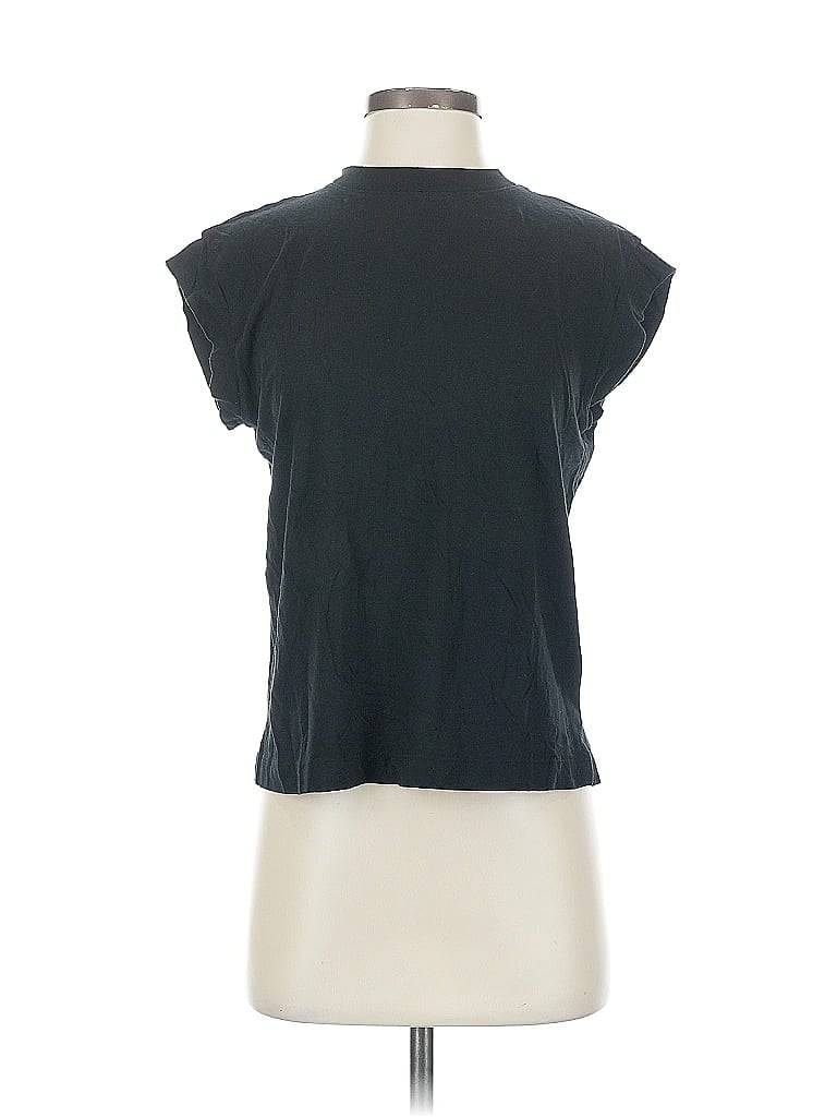 A NEW DAY Pre-owned Short Sleeve Top Black Scoop Neck Tops